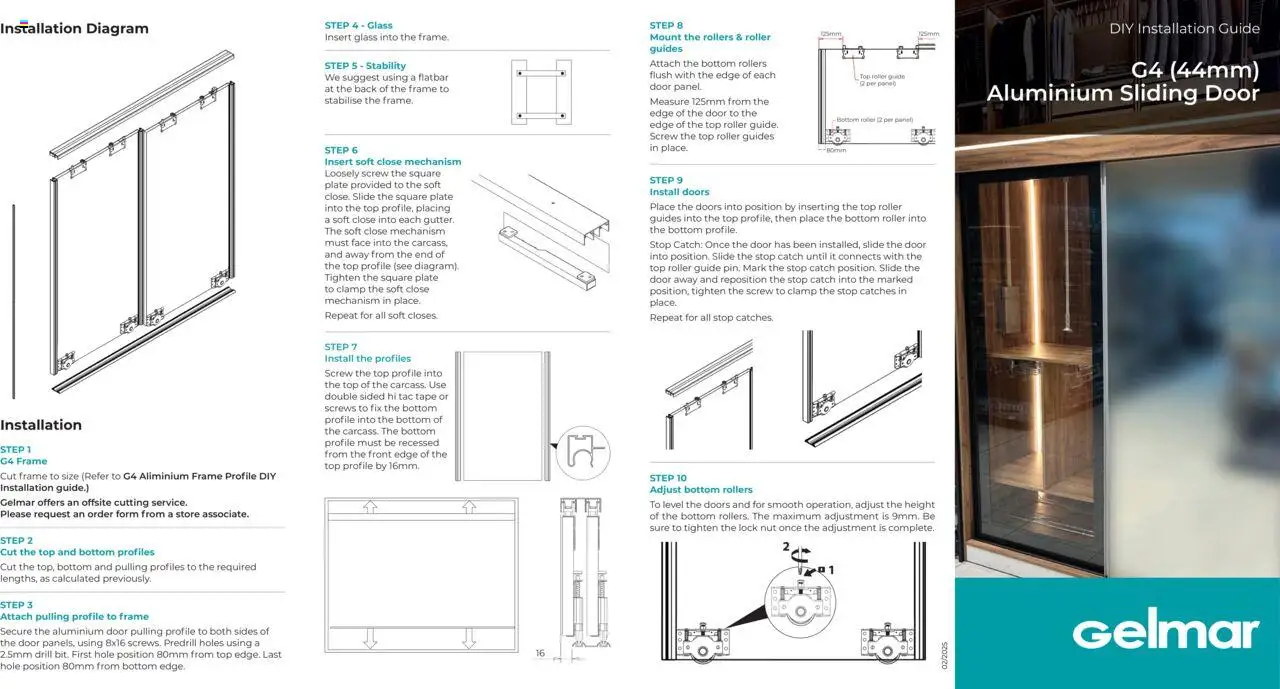 Gelmar G4 Sliding Door - page 1- valid from 01/05/2025