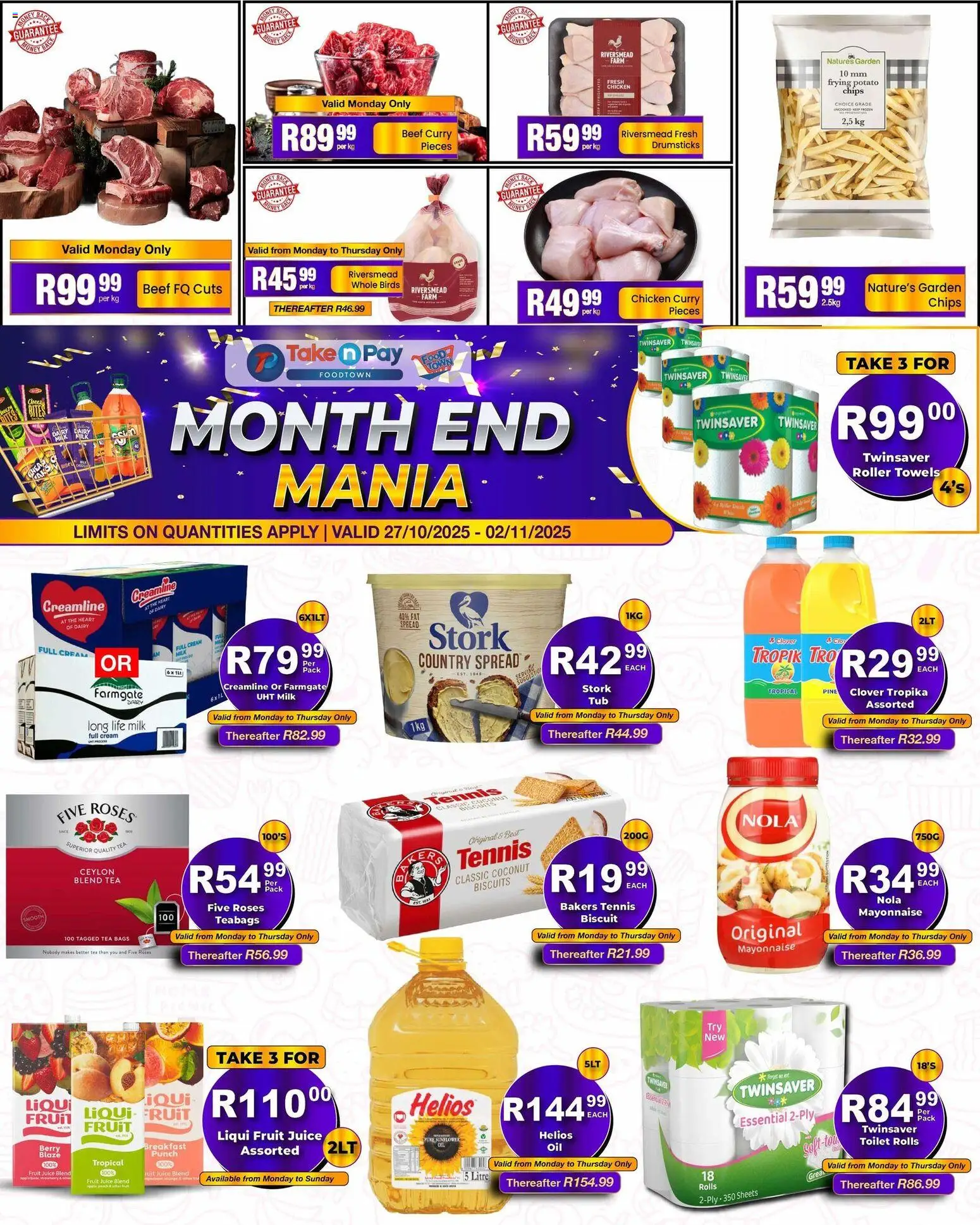 Take n Pay Specials - page 1- valid from 27/10/2025