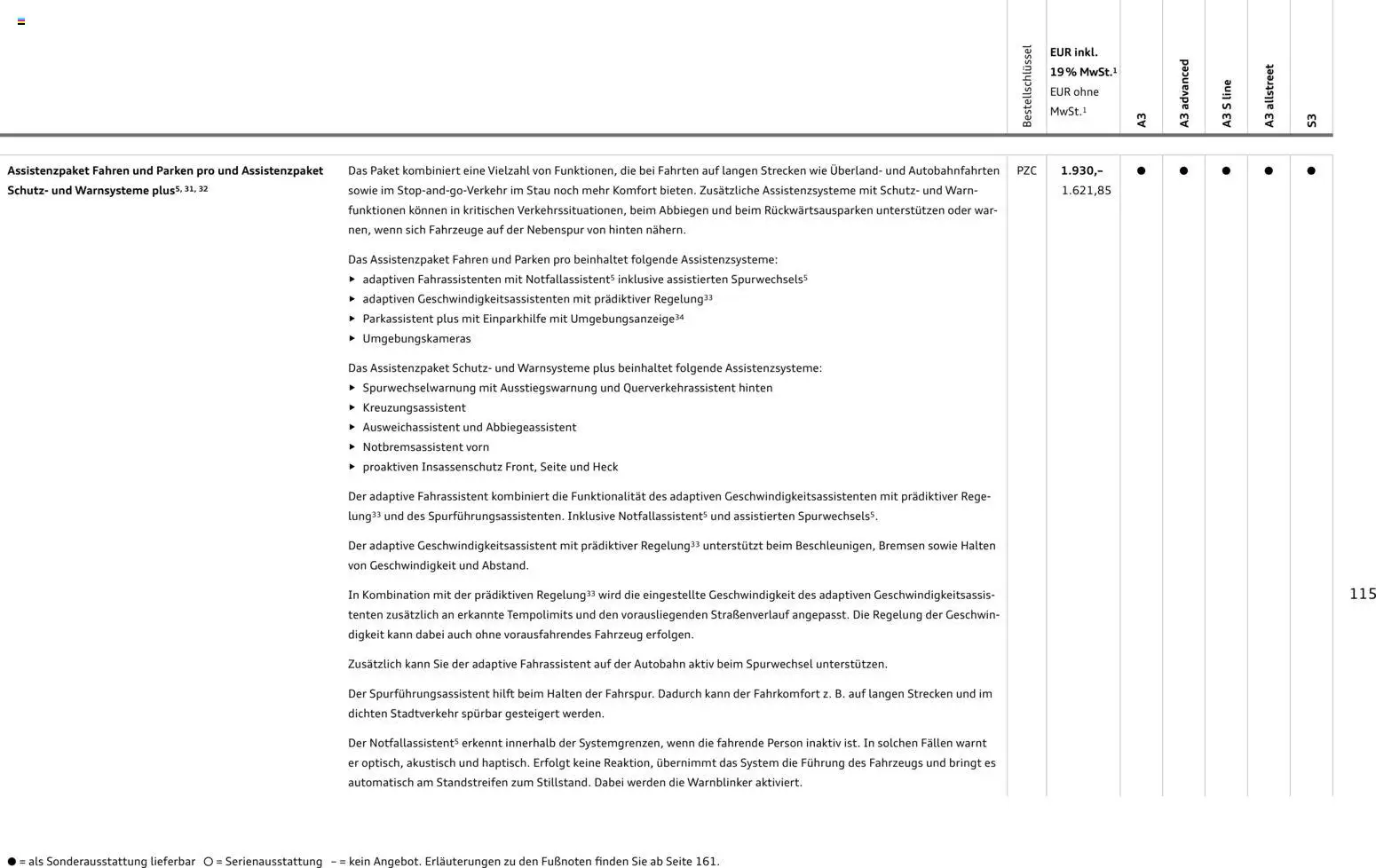 Audi A3 - Seite 115 - gültig ab 28.10.2025