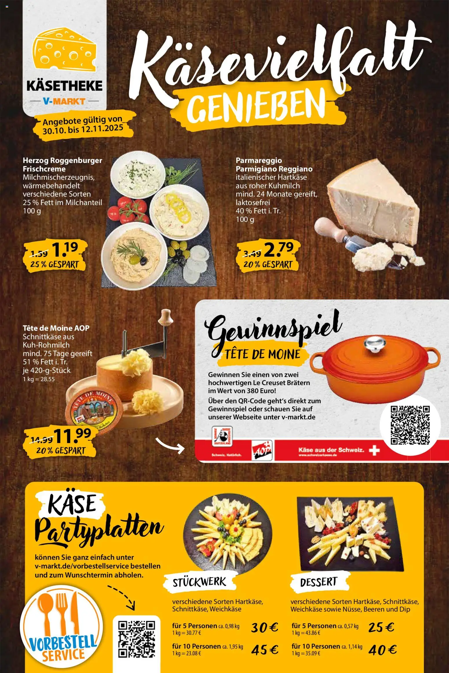 V-Markt - K&#228;sebeilage 2025 - Seite 1 - gültig ab 30.10.2025