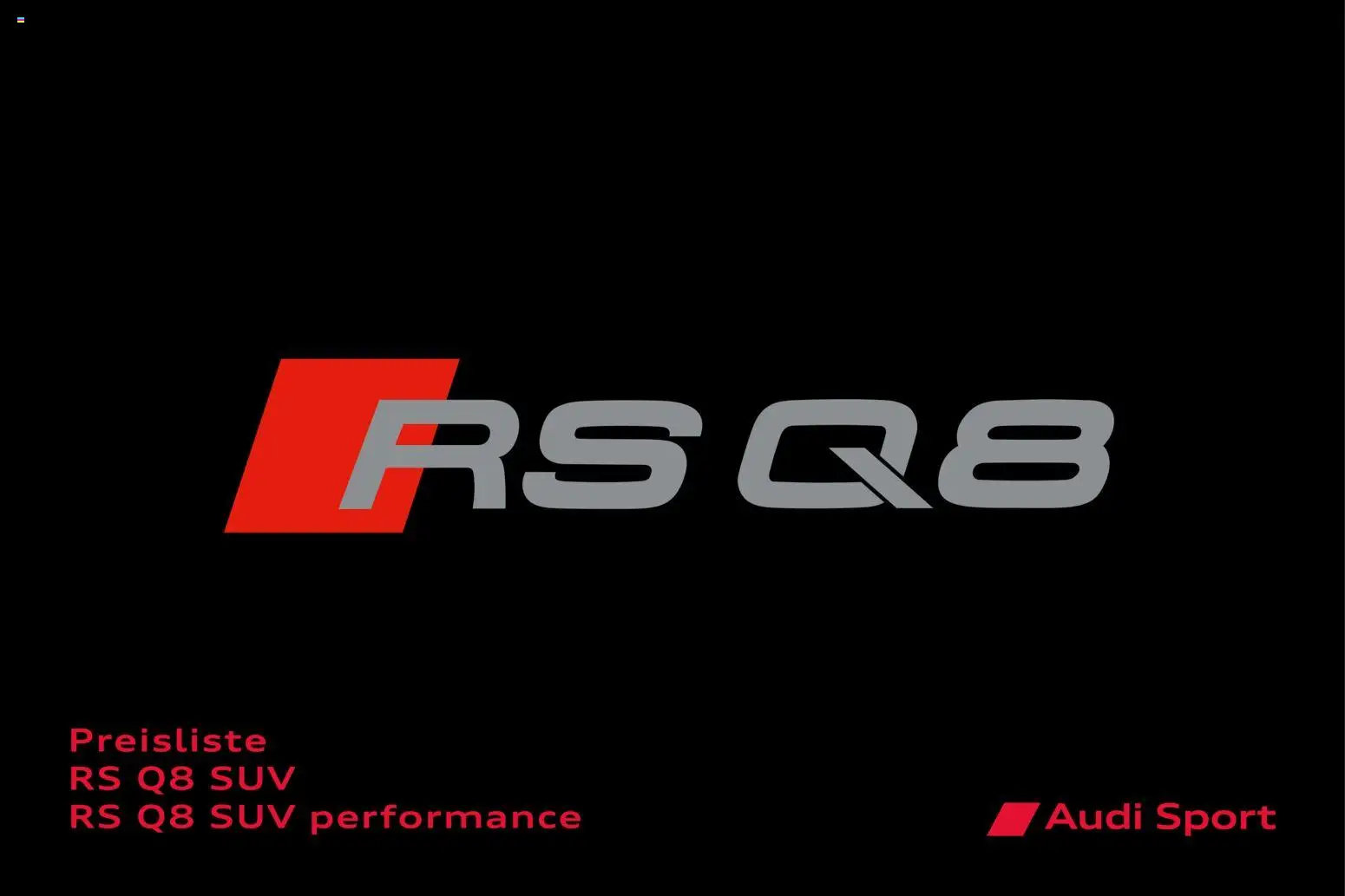 Audi RS Q8 / RS Q8 performance - Seite 1 - gültig ab 28.10.2025