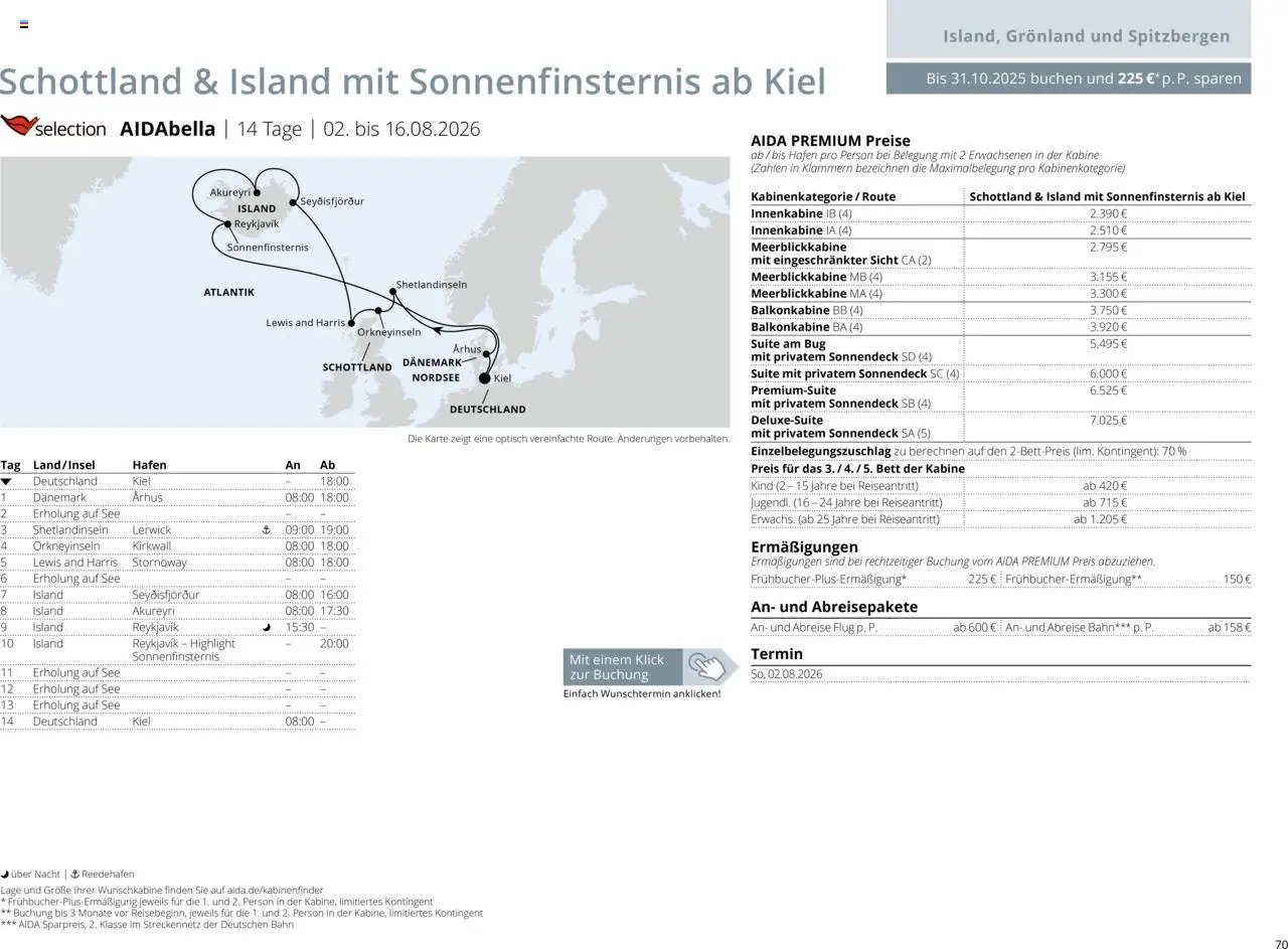 Aida Sommer 2026 - Seite 70 - gültig ab 01.03.2026