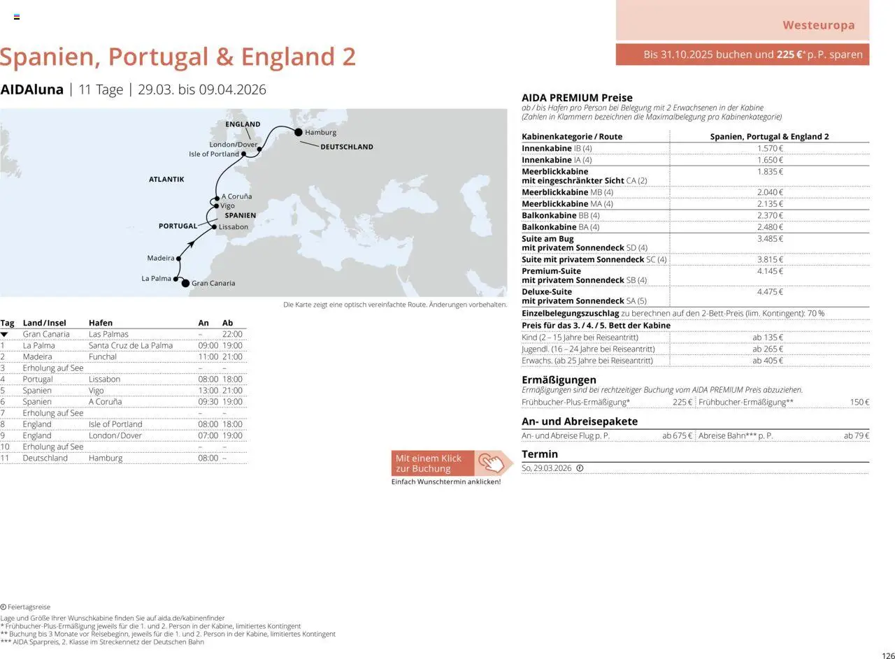 Aida Sommer 2026 - Seite 126 - gültig ab 01.03.2026