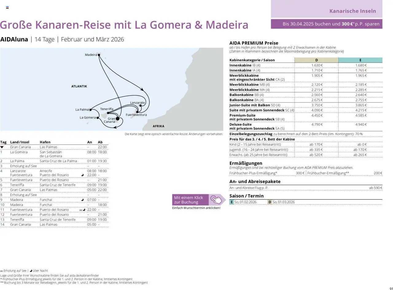 Aida Prospekt Winter 2025/26 - Seite 91 - gültig ab 01.10.2025