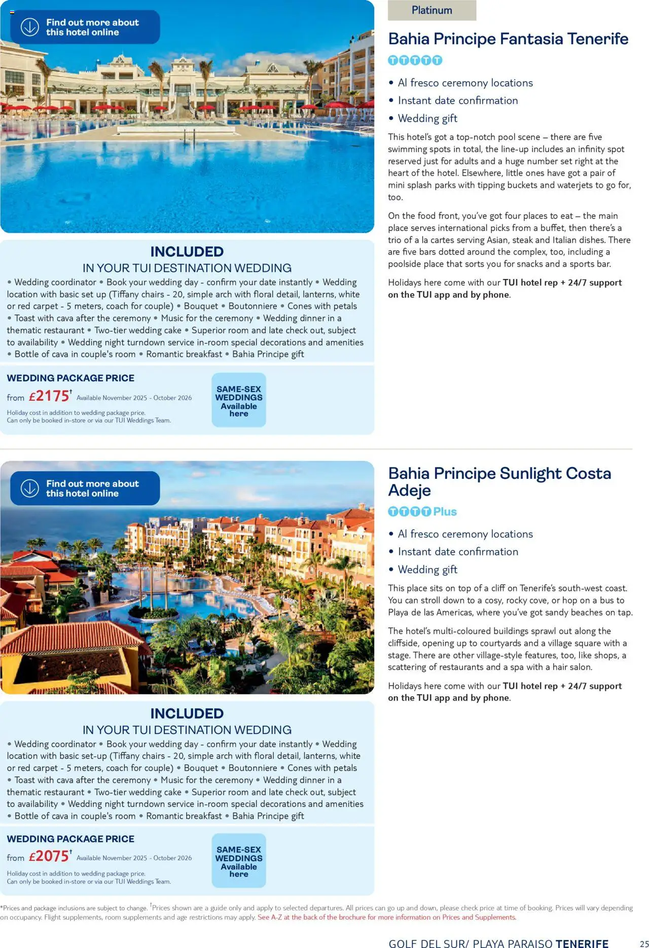 TUI - Weddings 2026 - page 25- valid from 01/05/2025