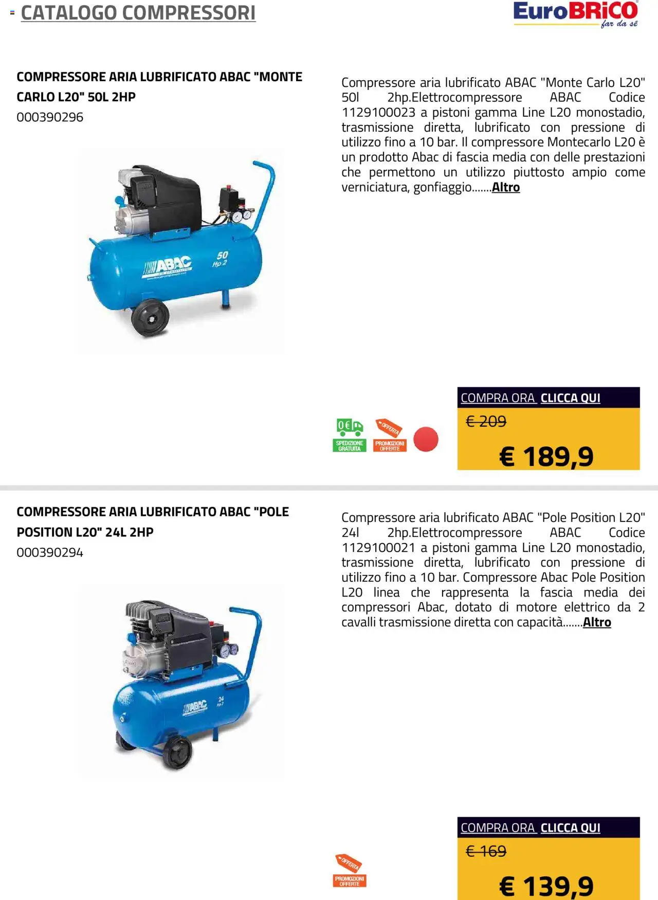 Eurobrico Compressori catalogo - pagina 8 - valido dal 23/07/2025