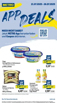 Vorschau Metro App Deals gültig ab 21.07.2025