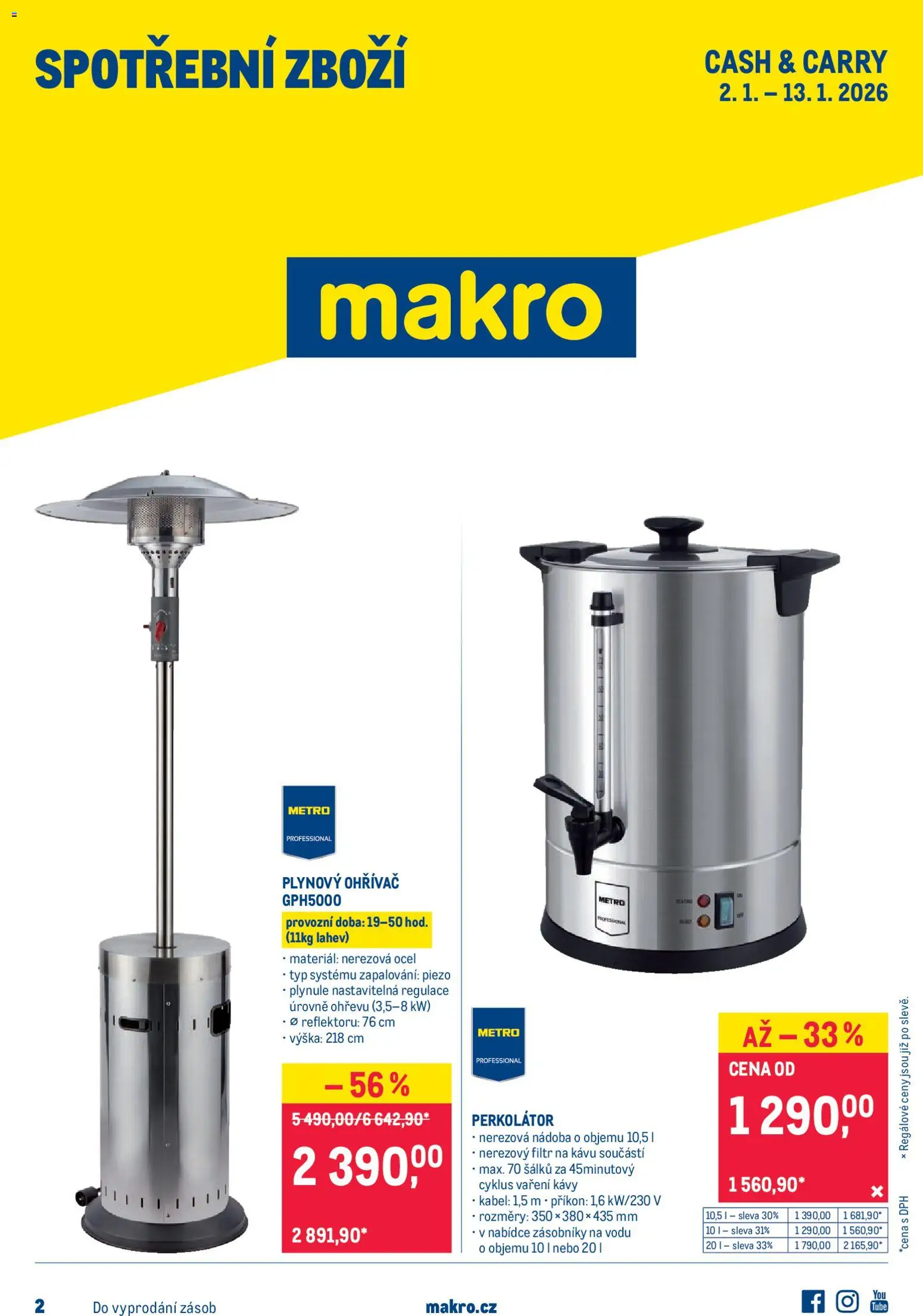 Makro leták - Spotřební zboží - strana 1- platný od 02.01.2026