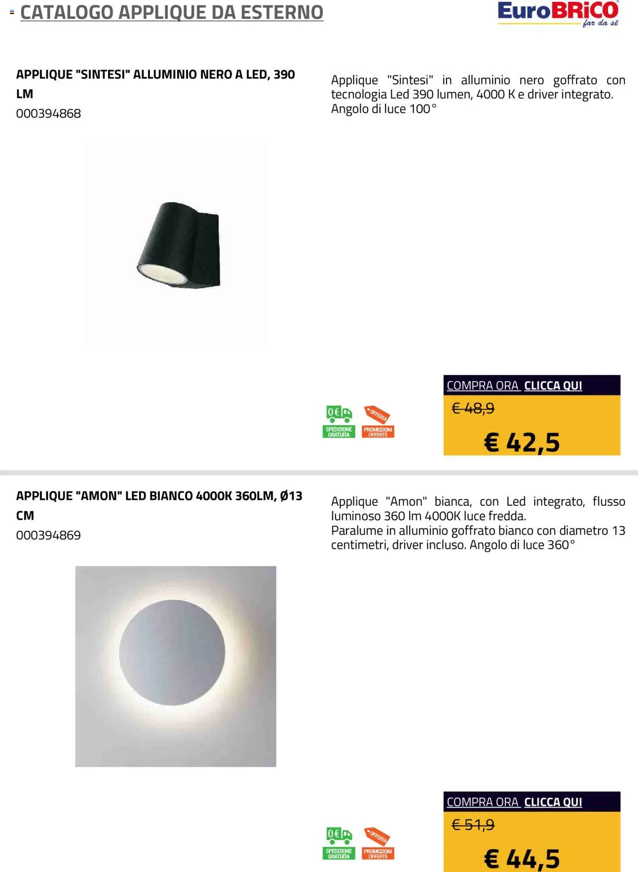Eurobrico Applique da Esterno catalogo - pagina 31 - valido dal 23/07/2025