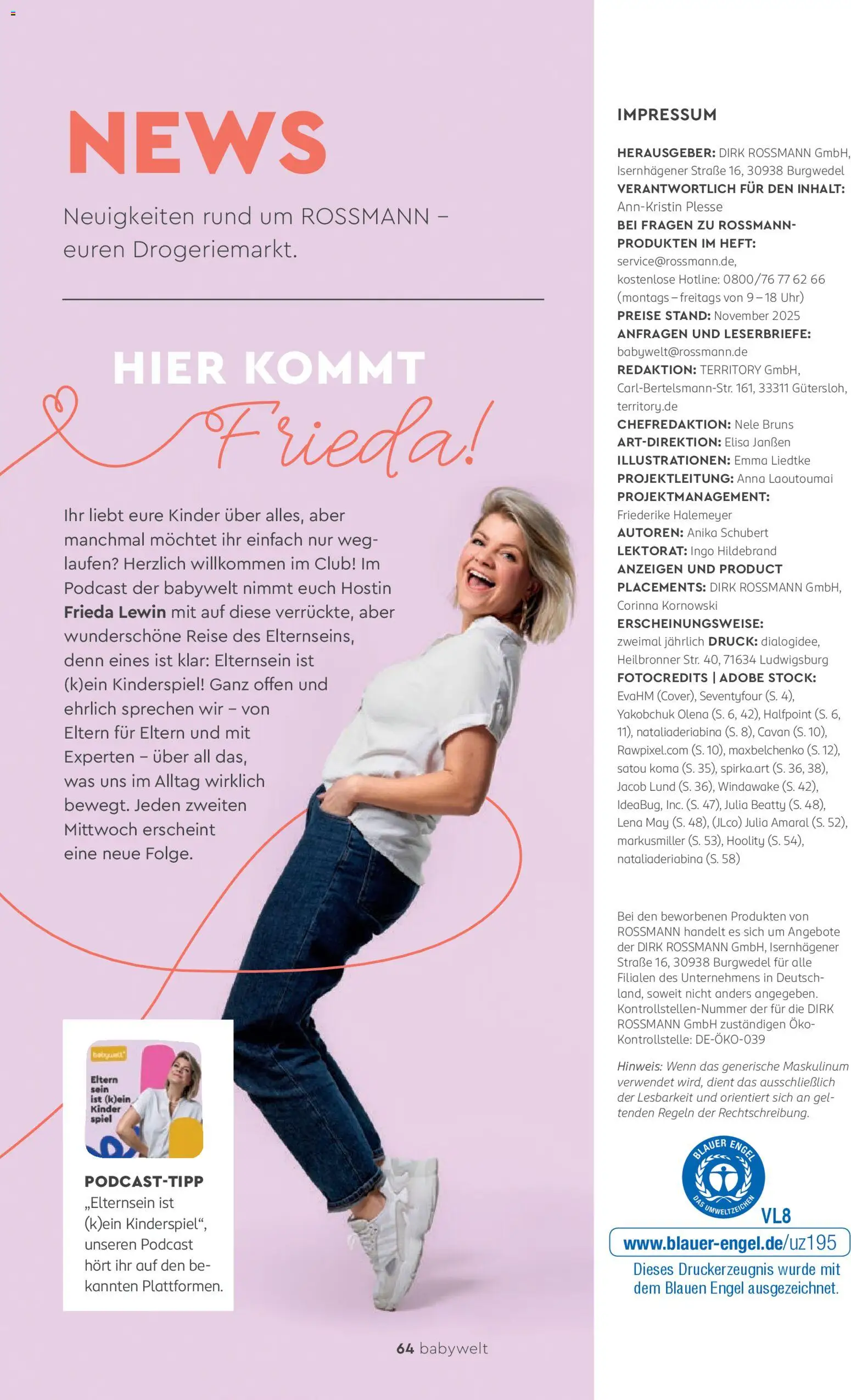 Rossmann babywelt Elternmagazin - Seite 64 - gültig ab 11.12.2025