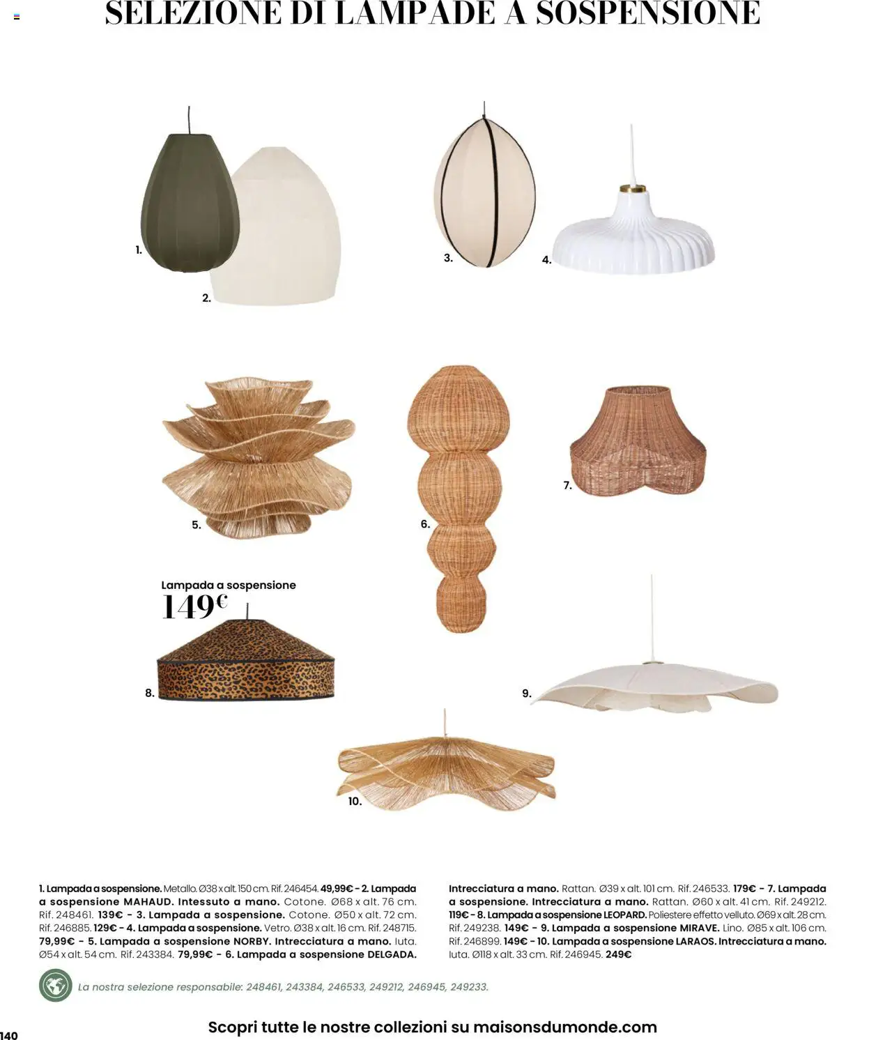 Volantino Maisons du Monde	 - pagina 140 - valido dal 27/08/2025