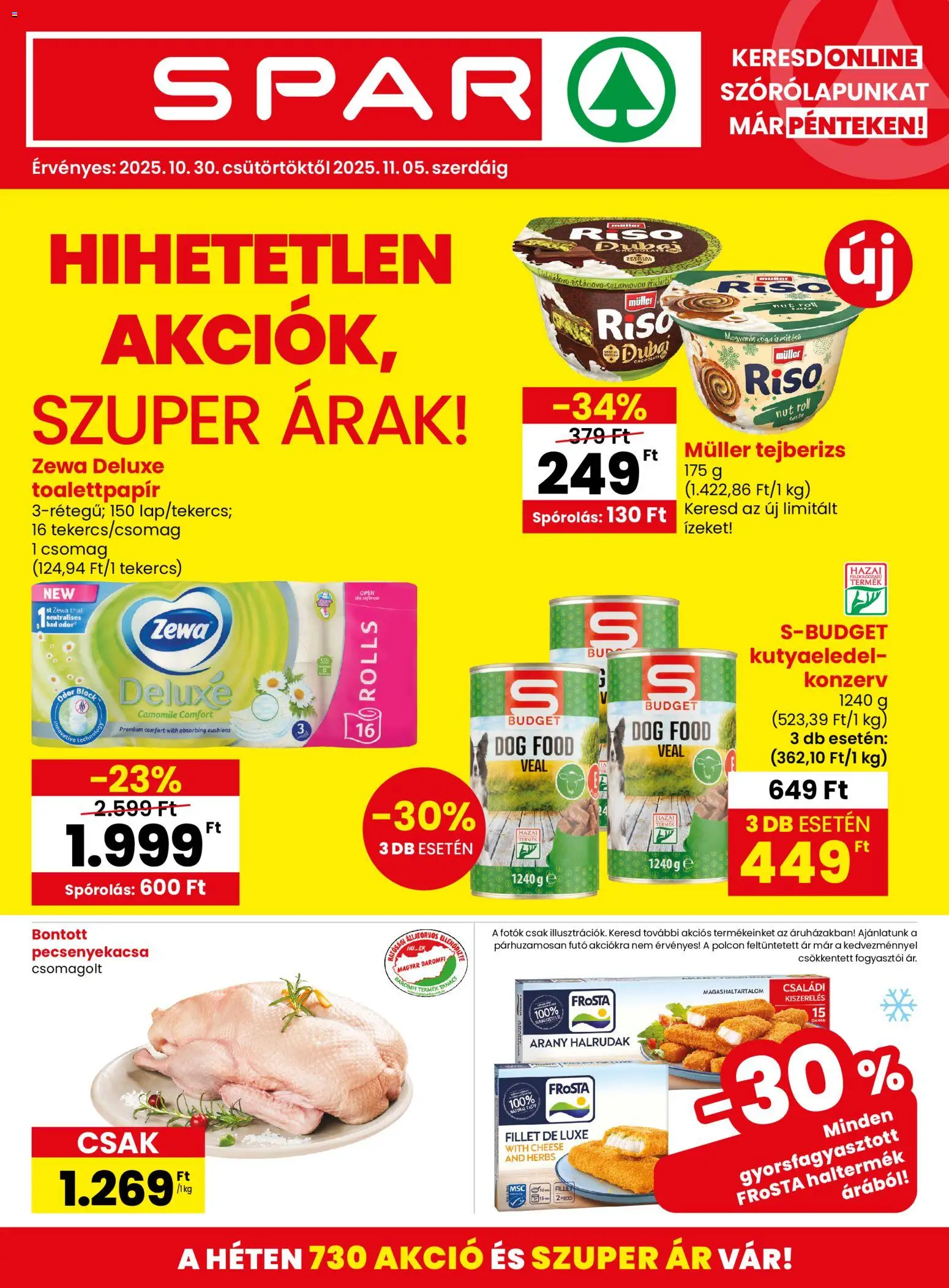 Spar Akciós újság - 1oldal - érvényes 2025.10.30.-tól