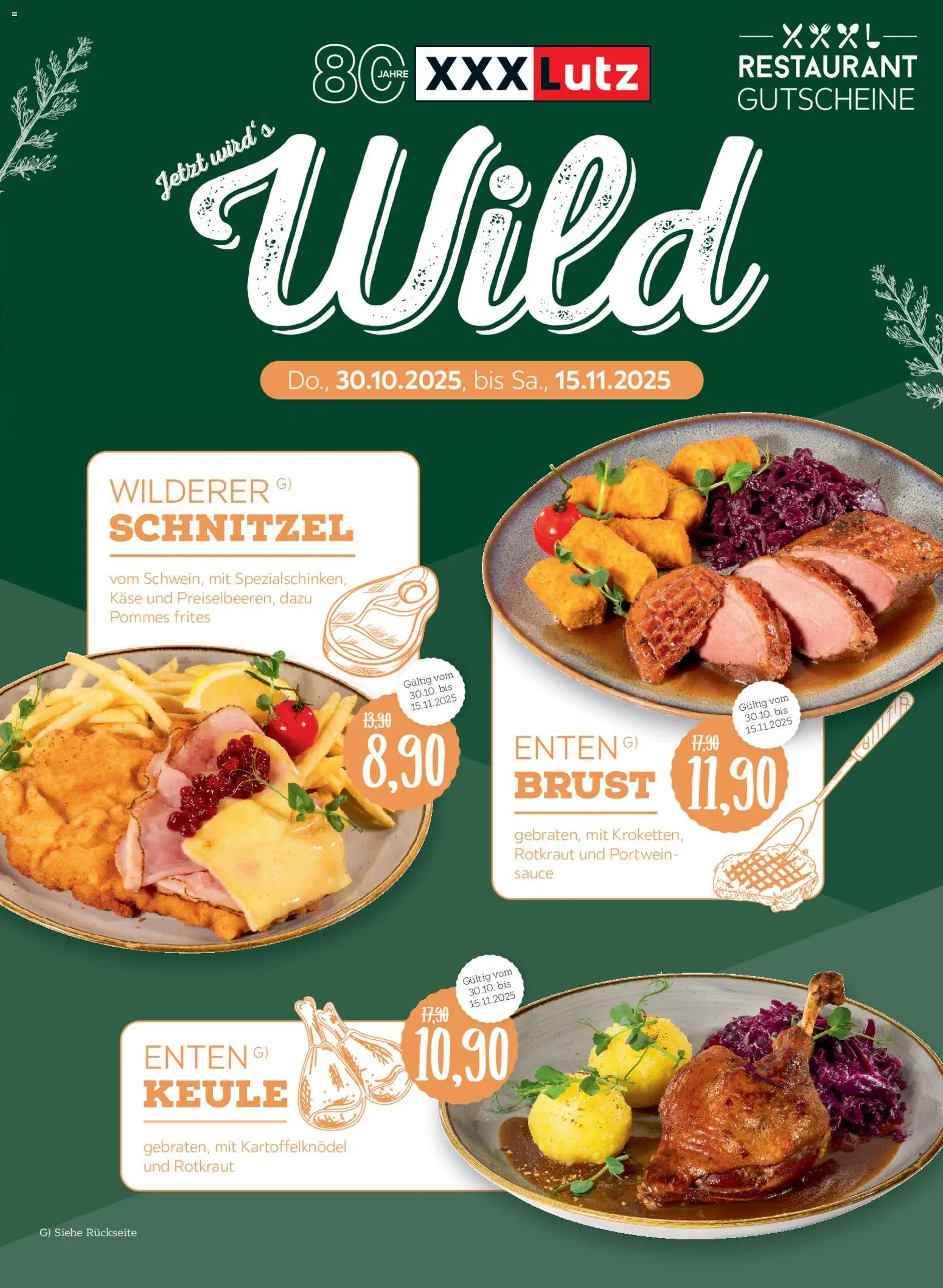XXXL Lutz Restaurantgutscheine - Seite 1 - gültig ab 26.10.2025
