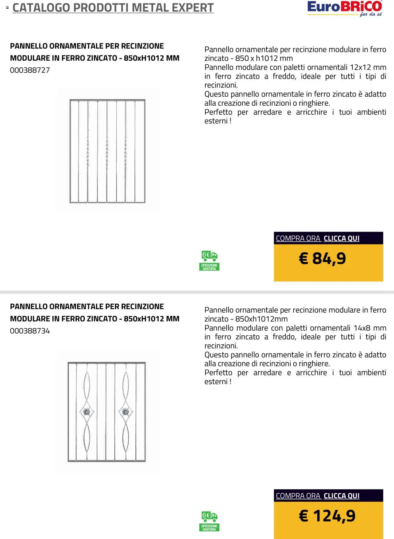 Eurobrico Prodotti Metal Expert catalogo - pagina 9 - valido dal 23/07/2025