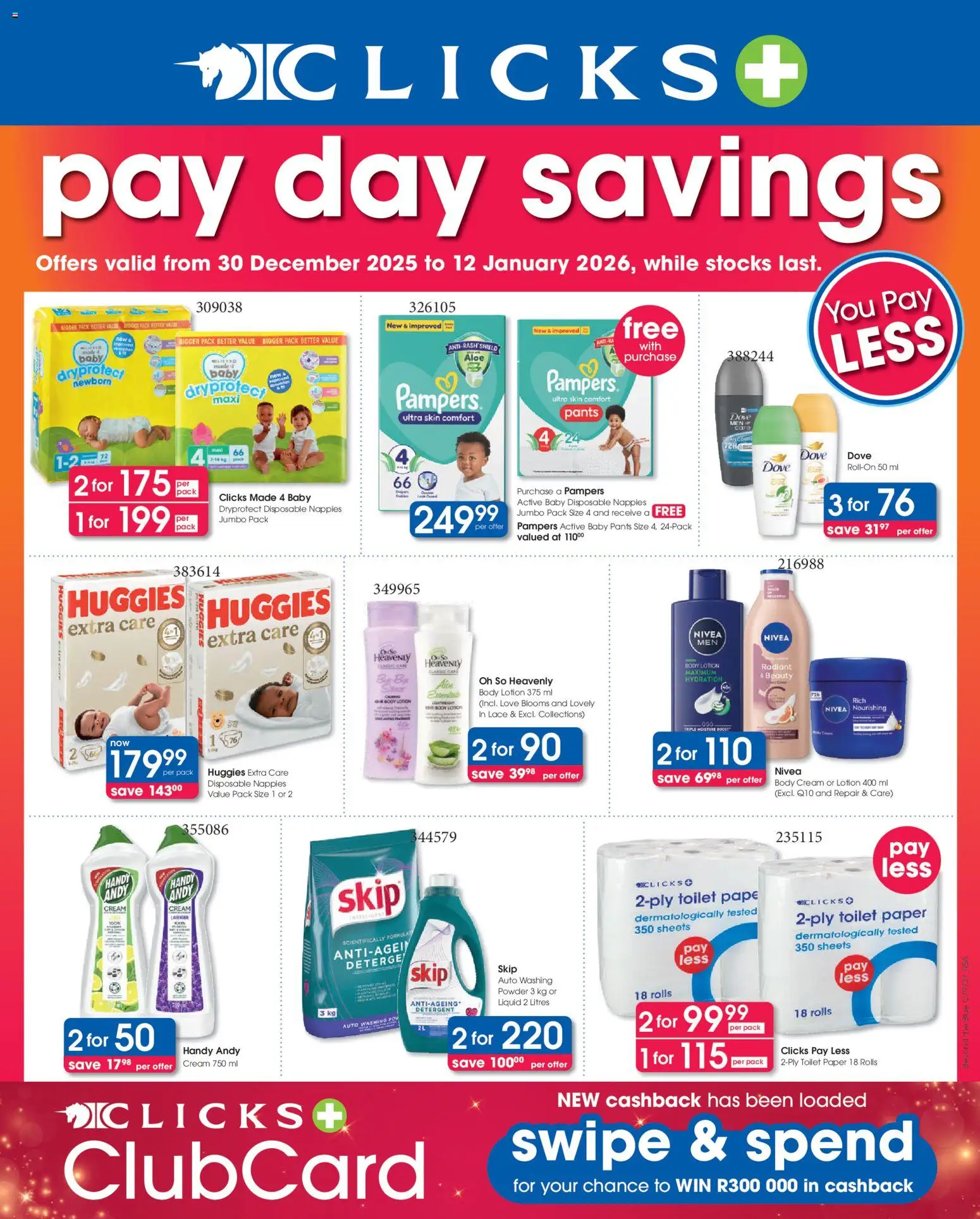 Clicks Specials - page 1- valid from 30/12/2025