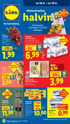 Esikatselu Lidl tarjoukset voimassa alkaen 16/04/2026
