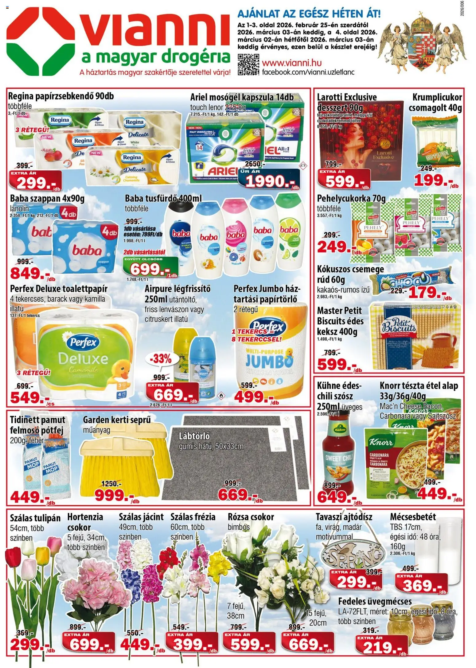 Vianni Akciós újság - 1oldal - érvényes 2026.02.25.-tól