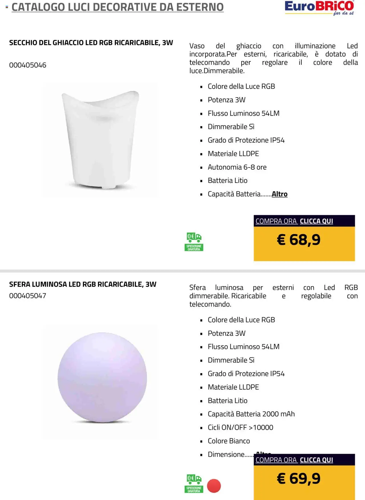 Eurobrico Luci Decorative da Esterno catalogo - pagina 17 - valido dal 23/07/2025