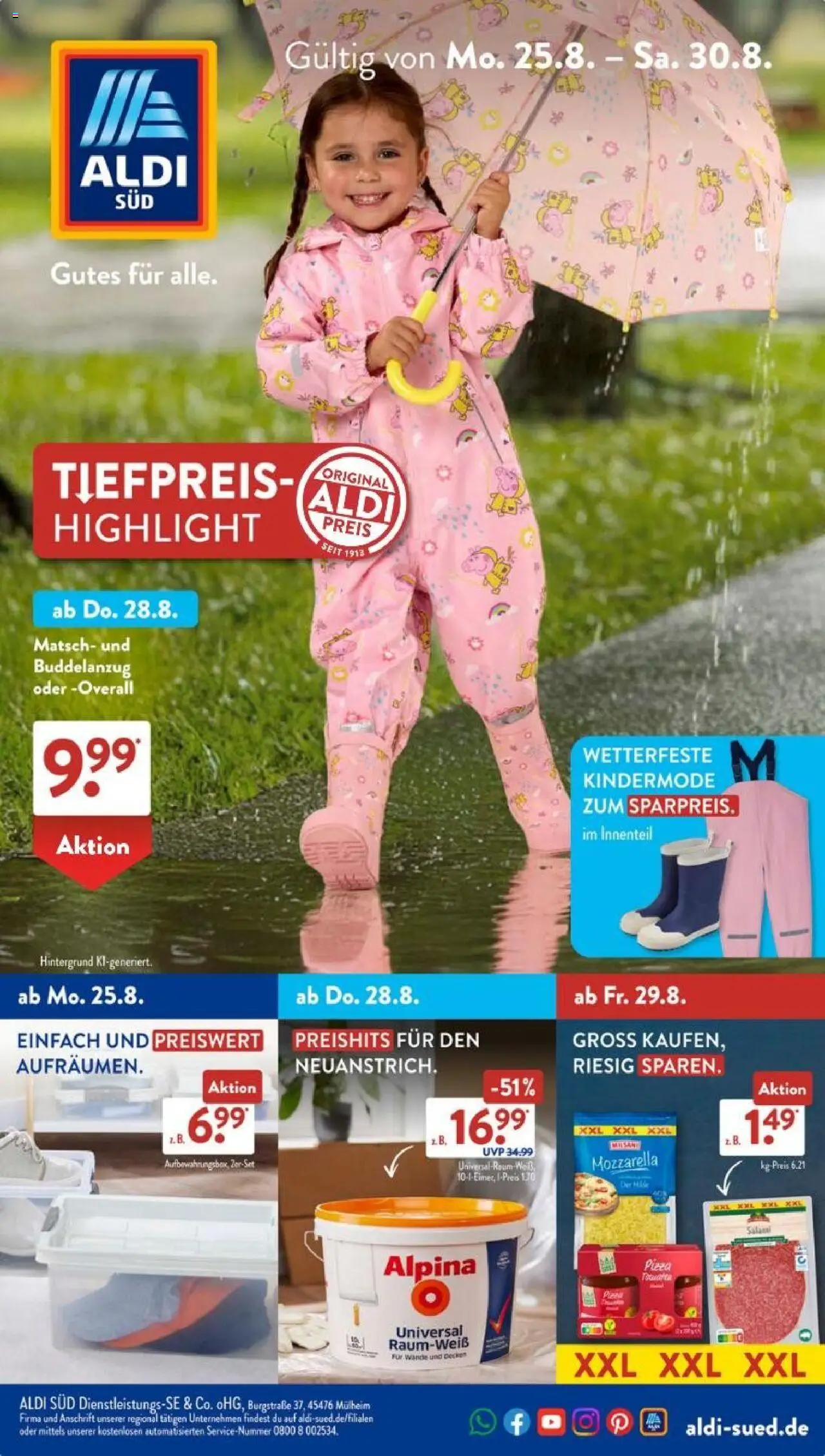 Aldi Süd Prospekt 	 - Seite 1 - gültig ab 25.08.2025