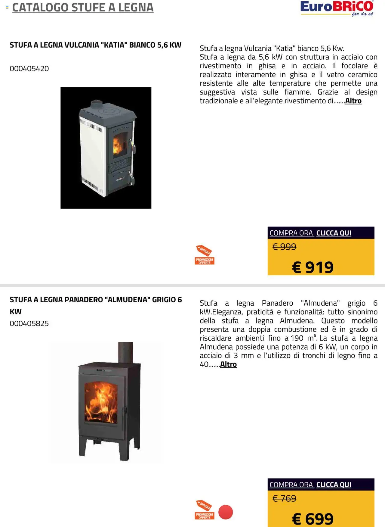 Eurobrico Stufe a Legna catalogo - pagina 9 - valido dal 23/07/2025