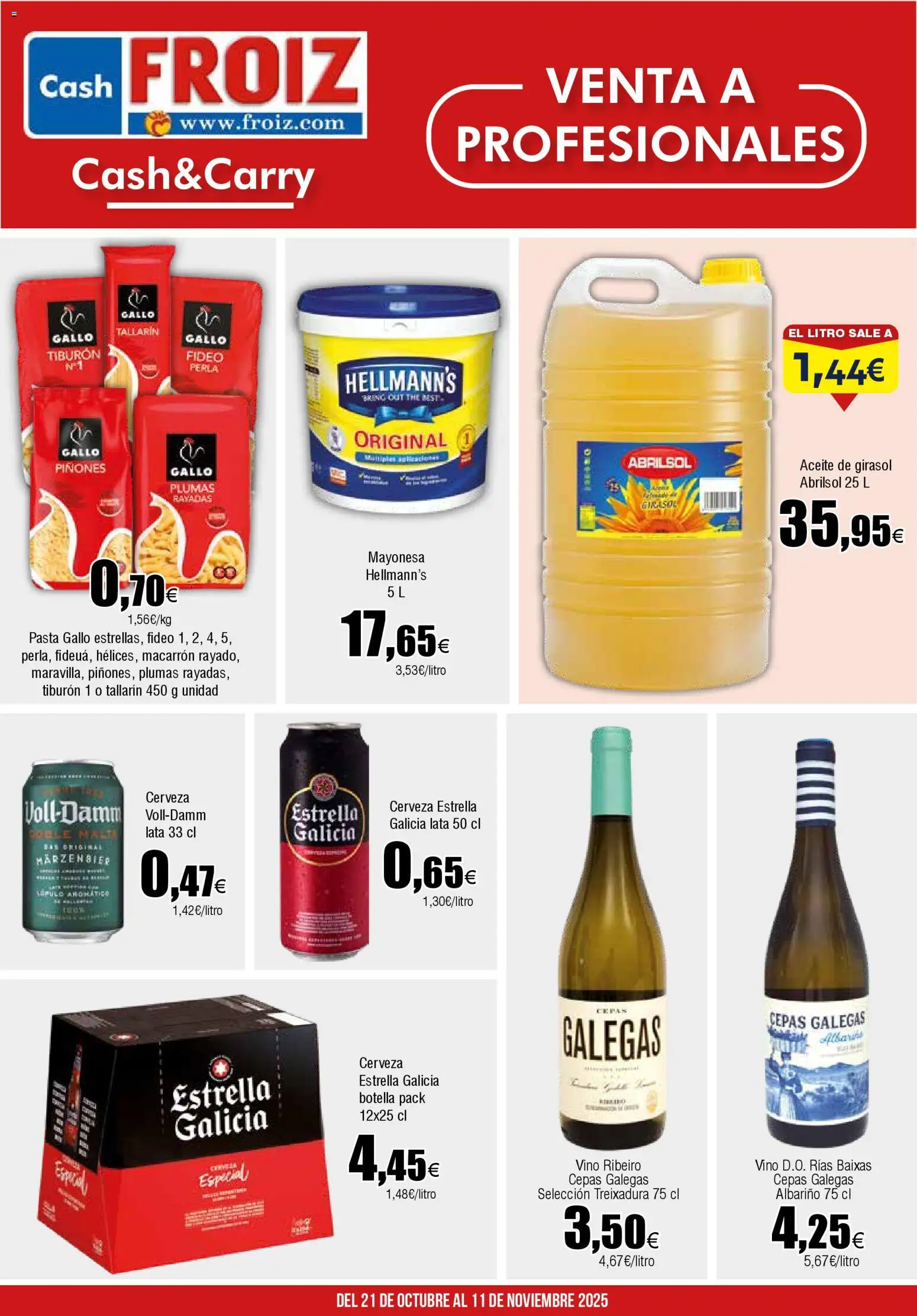 Froiz - Folleto Cash - Página de 1 - Válido desde 21/10/2025