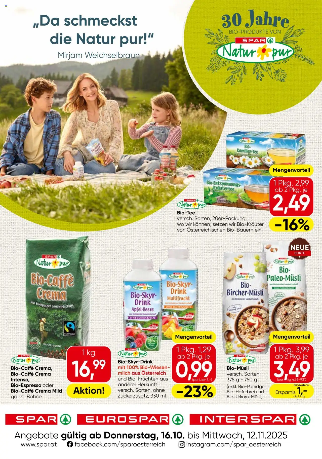 Spar Natur*pur - Oberösterreich - Seite 1- gültig ab 16.10.2025