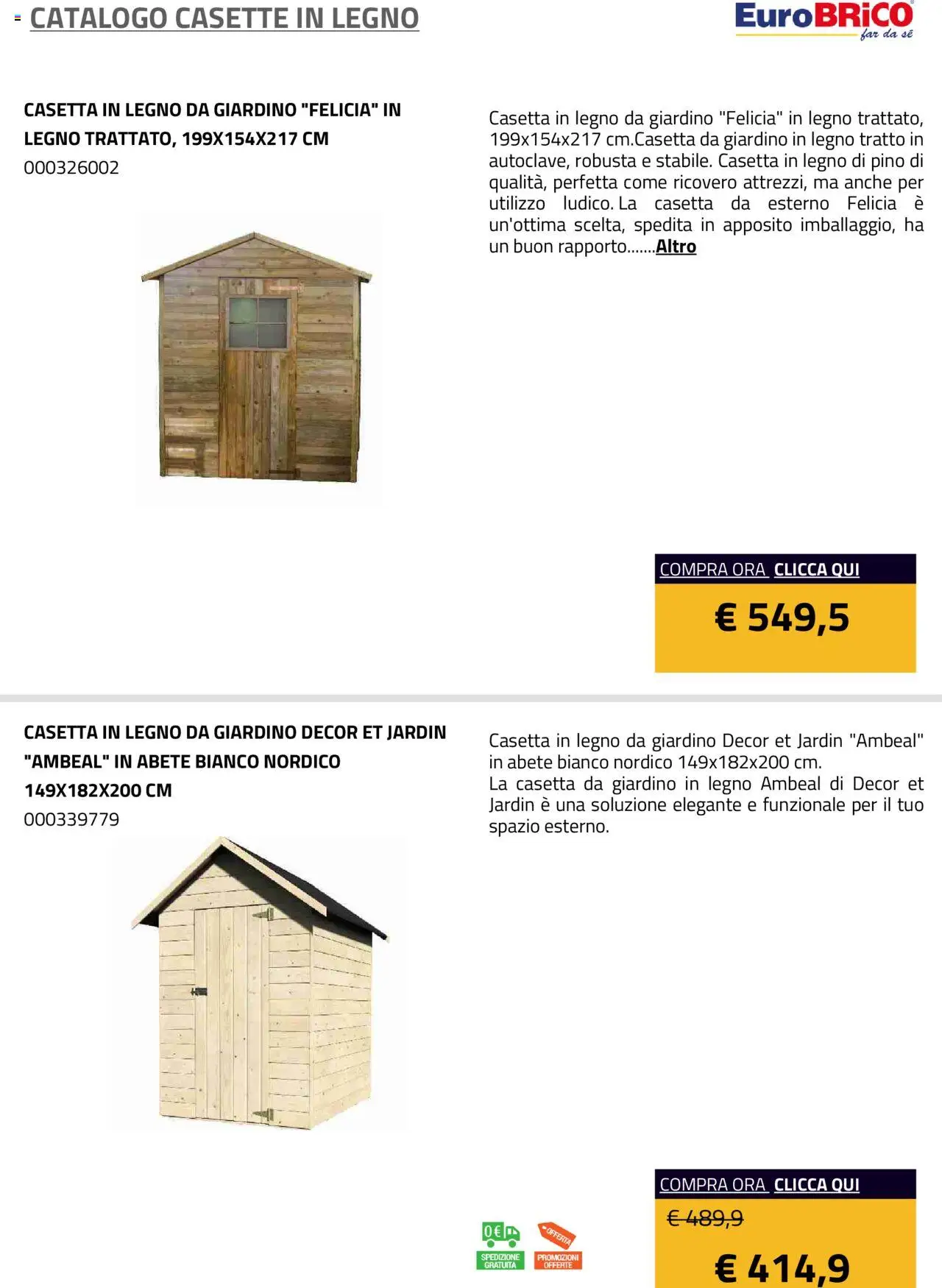 Eurobrico Casette in legno catalogo - pagina 2 - valido dal 23/07/2025