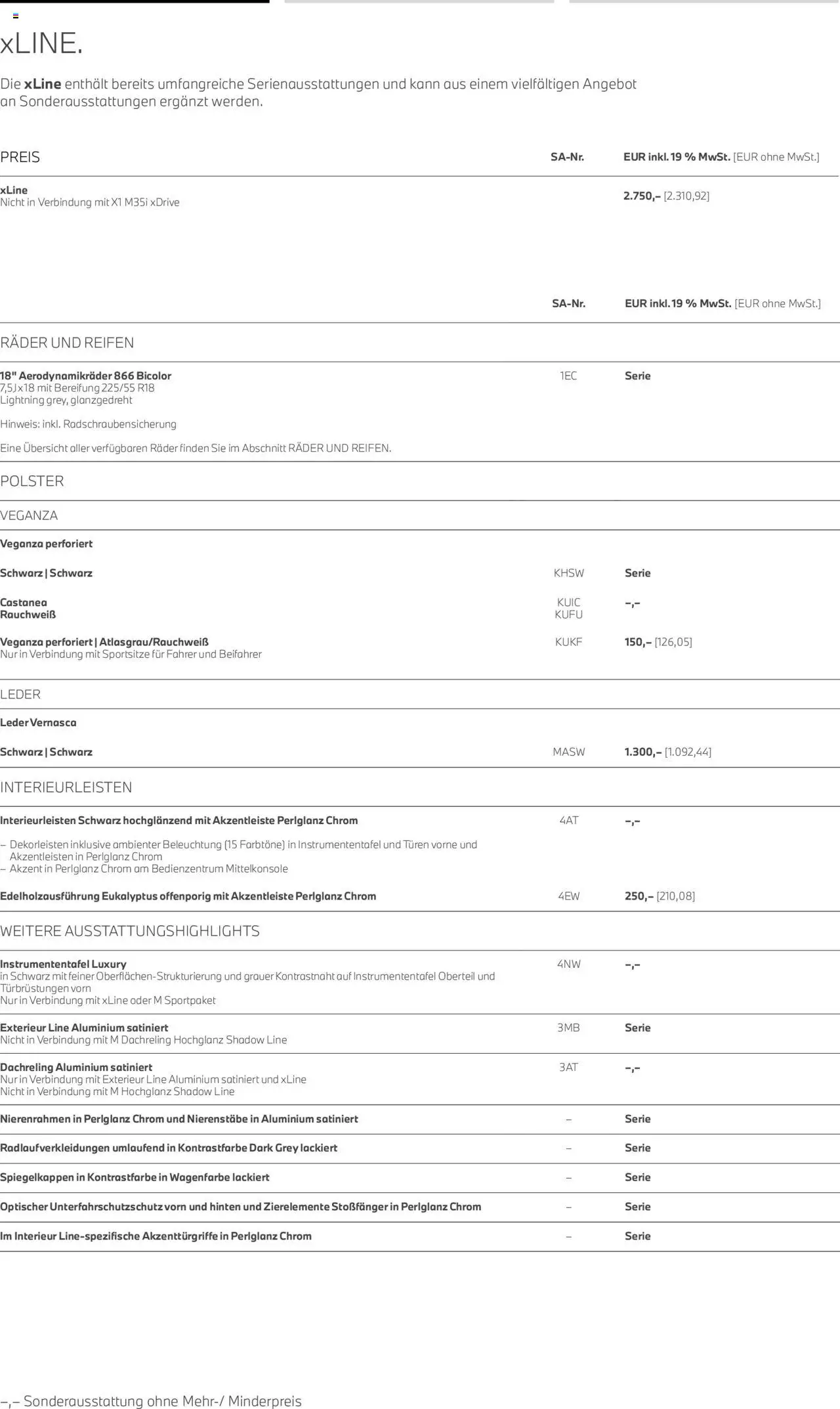 BMW X1 - Seite 11 - gültig ab 01.07.2025
