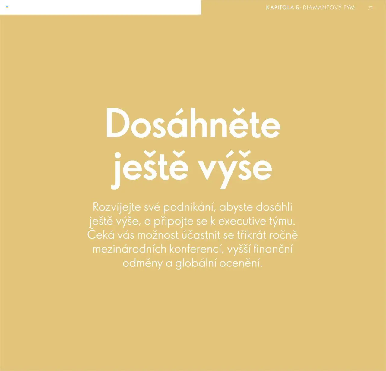 Oriflame katalog Plán odměn pro Brand Partnery - strana 71- platný od 10.04.2025