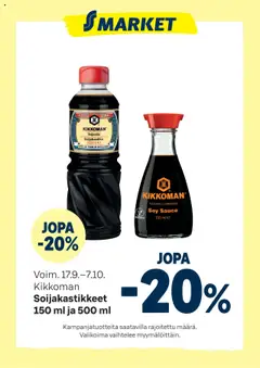Esikatselu S-market tarjoukset Soijakastikkeet voimassa alkaen 17/09/2025