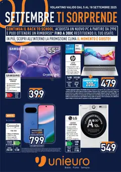 Anteprima Volantino Unieuro	 valida dal 05/09/2025
