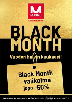 Esikatselu Masku - Black Friday voimassa alkaen 06/11/2025
