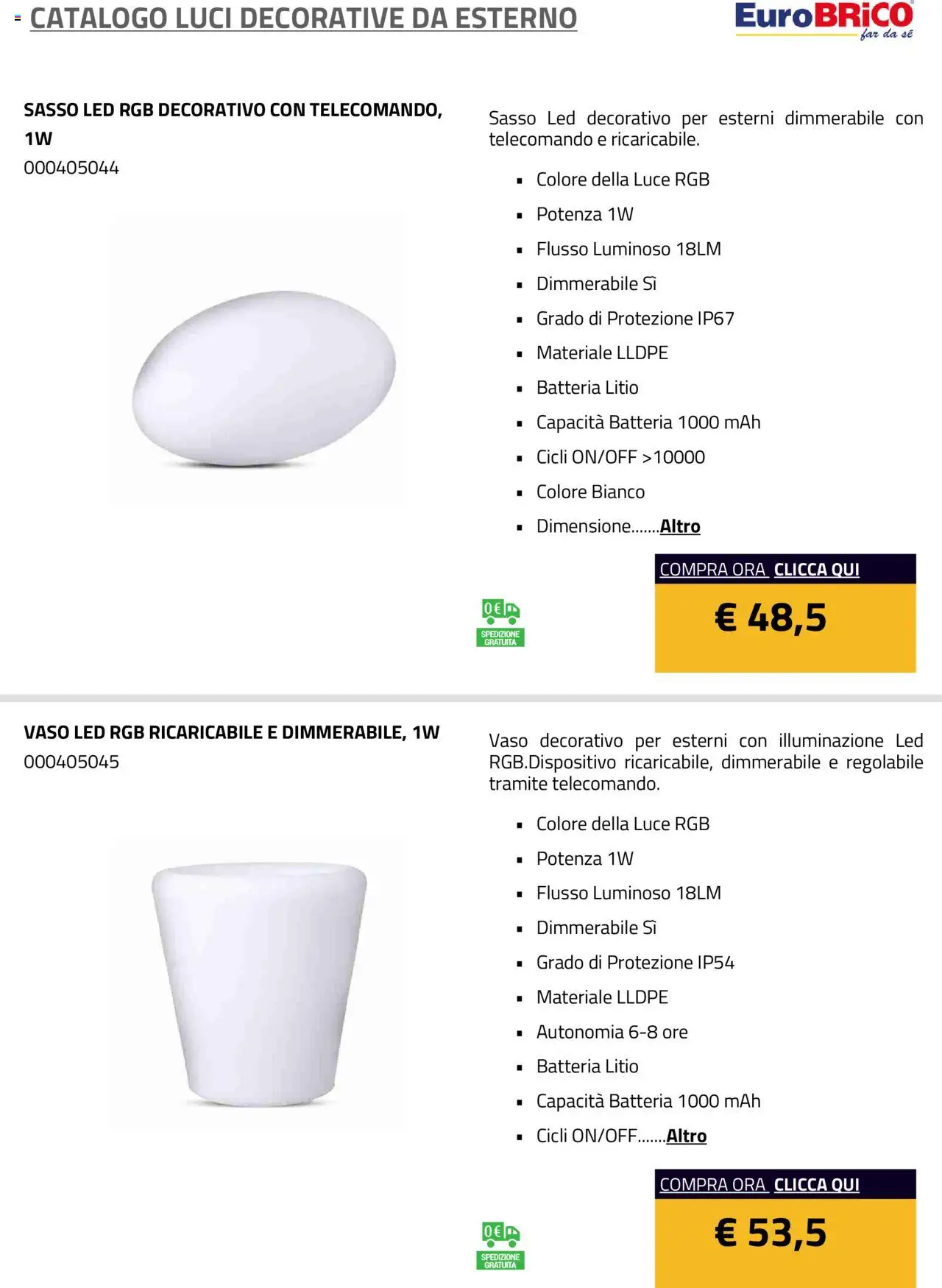 Eurobrico Luci Decorative da Esterno catalogo - pagina 16 - valido dal 23/07/2025