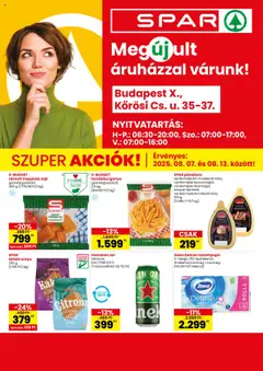 Előnézet Spar üzlet megújulás BP Körösi Cs. u. érvényes 2025.08.07.-tól