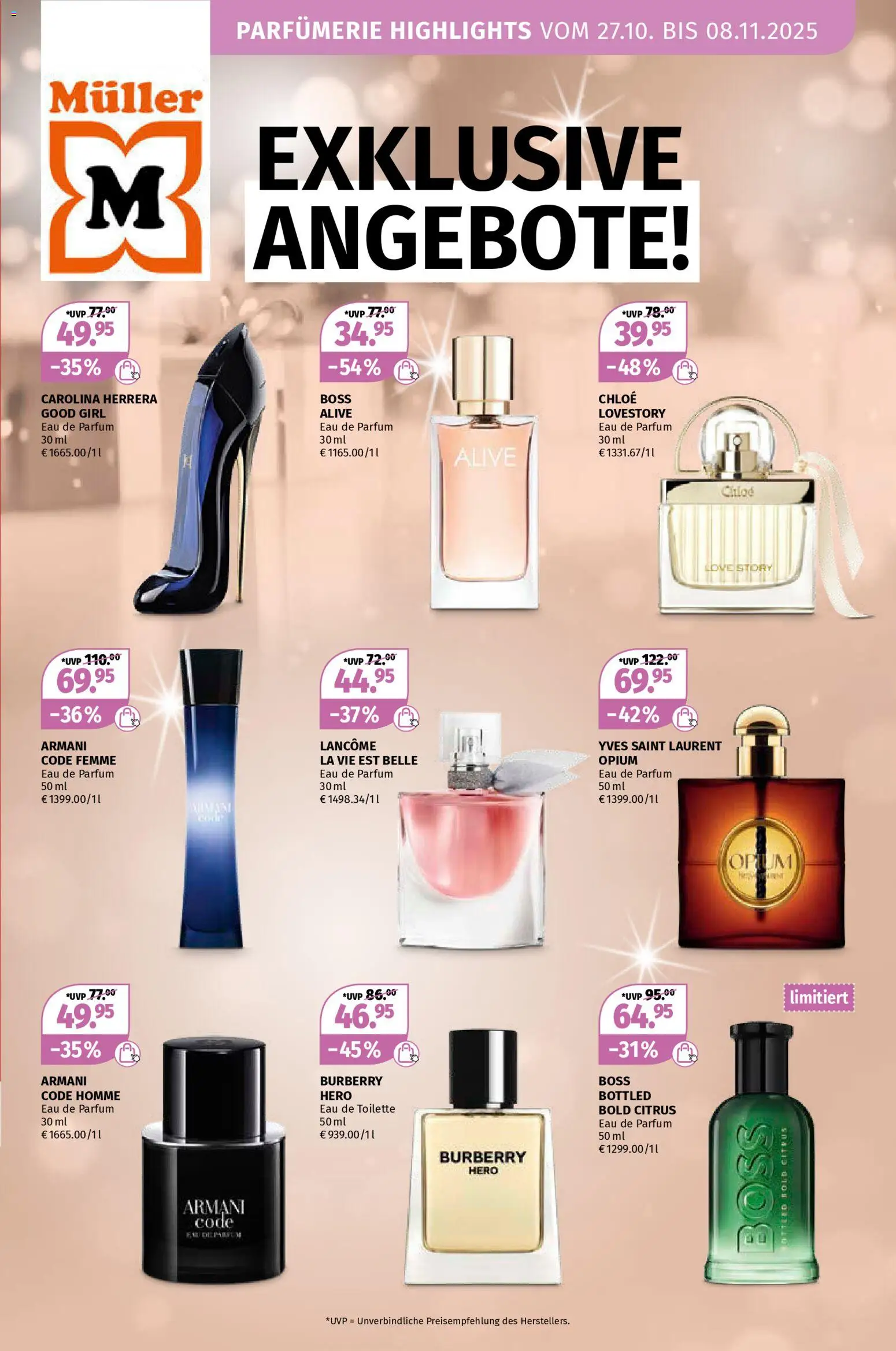 Müller Parfümerie Angebote - Seite 1- gültig ab 27.10.2025