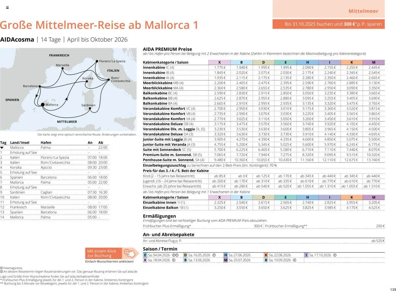 Aida Sommer 2026 - Seite 139 - gültig ab 01.03.2026