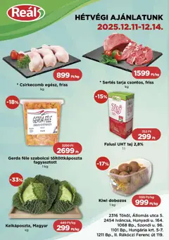 Előnézet Reál Bevásárló hétvége - Pest megye érvényes 2025.12.11.-tól