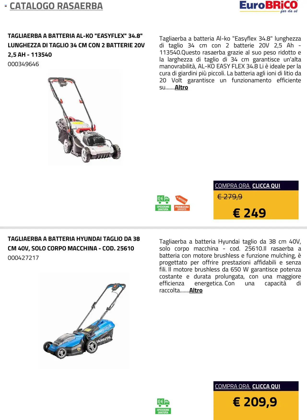 Eurobrico Rasaerba catalogo - pagina 33 - valido dal 23/07/2025