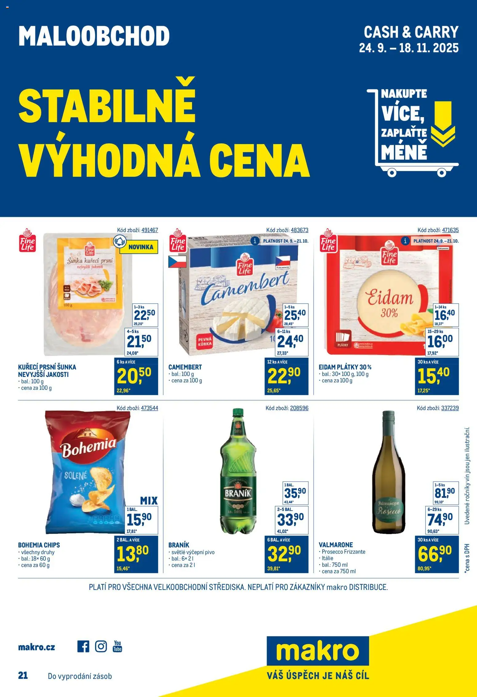 Makro leták - Stabilně výhodná cena - maloobchod - strana 1- platný od 24.09.2025