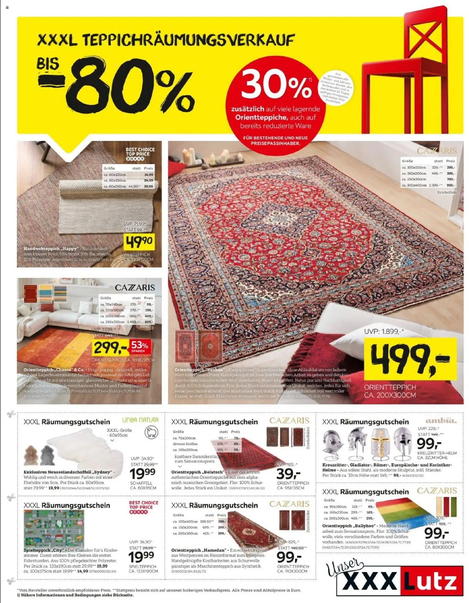 XXXLutz Teppich Räumungsverkauf - Seite 1- gültig ab 22.12.2025