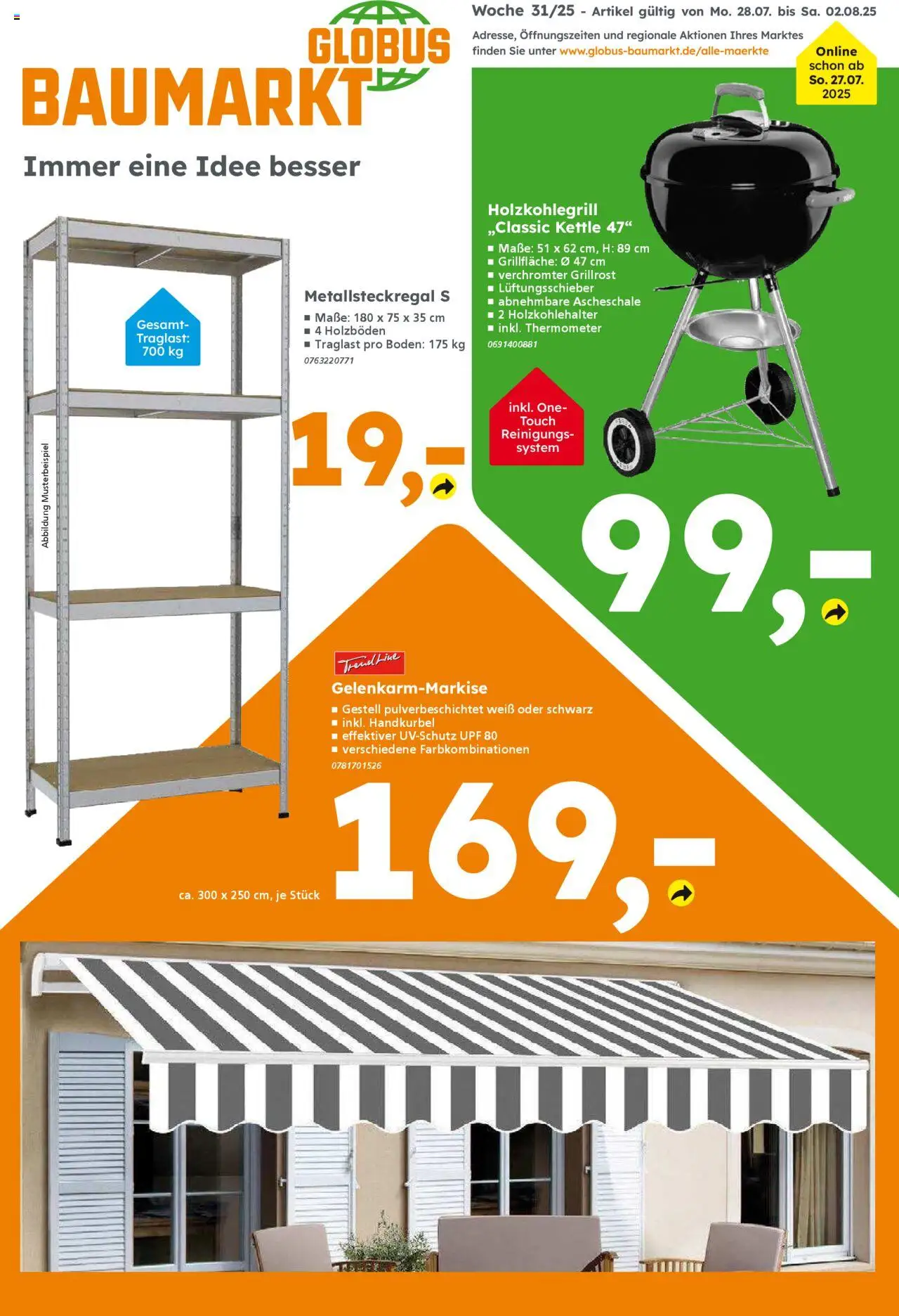 Globus Baumarkt Prospekt 	 - Seite 1 - gültig ab 28.07.2025