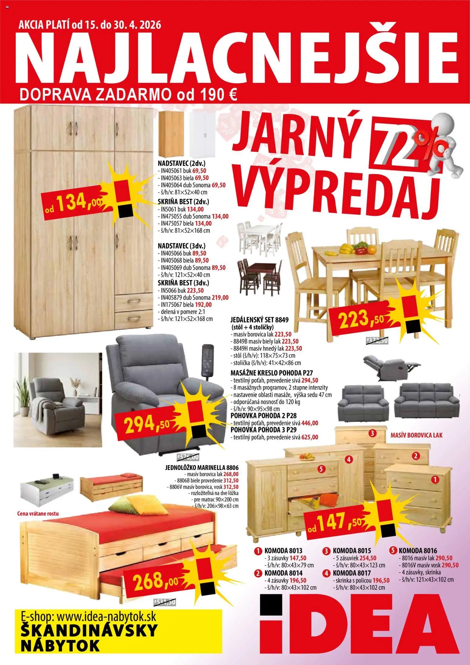 IDEA nábytok leták - strana 1- platný od 15.04.2026