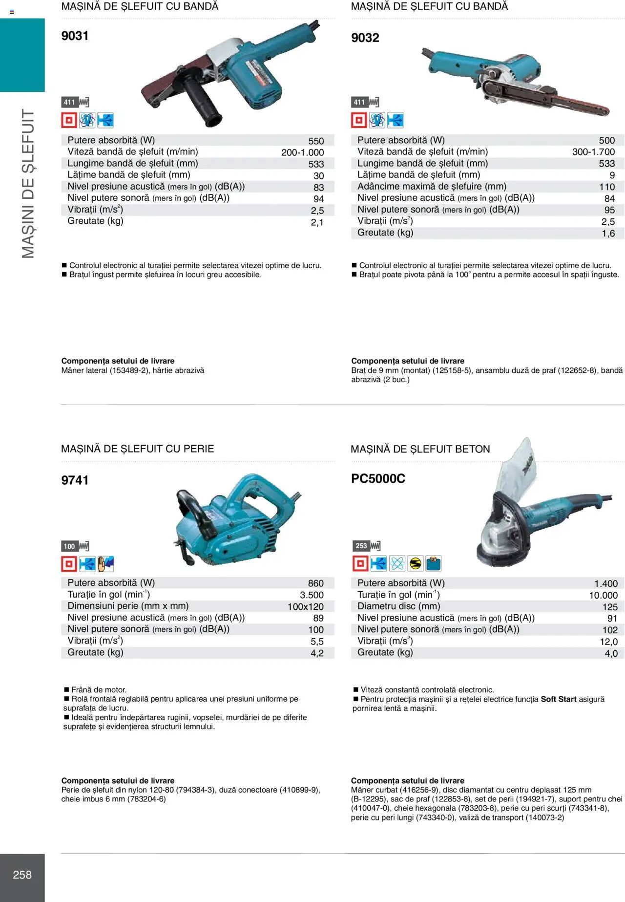 Makita catalog - Mașini Profesionale  - pagina 258- valabil de la 08.01.2025