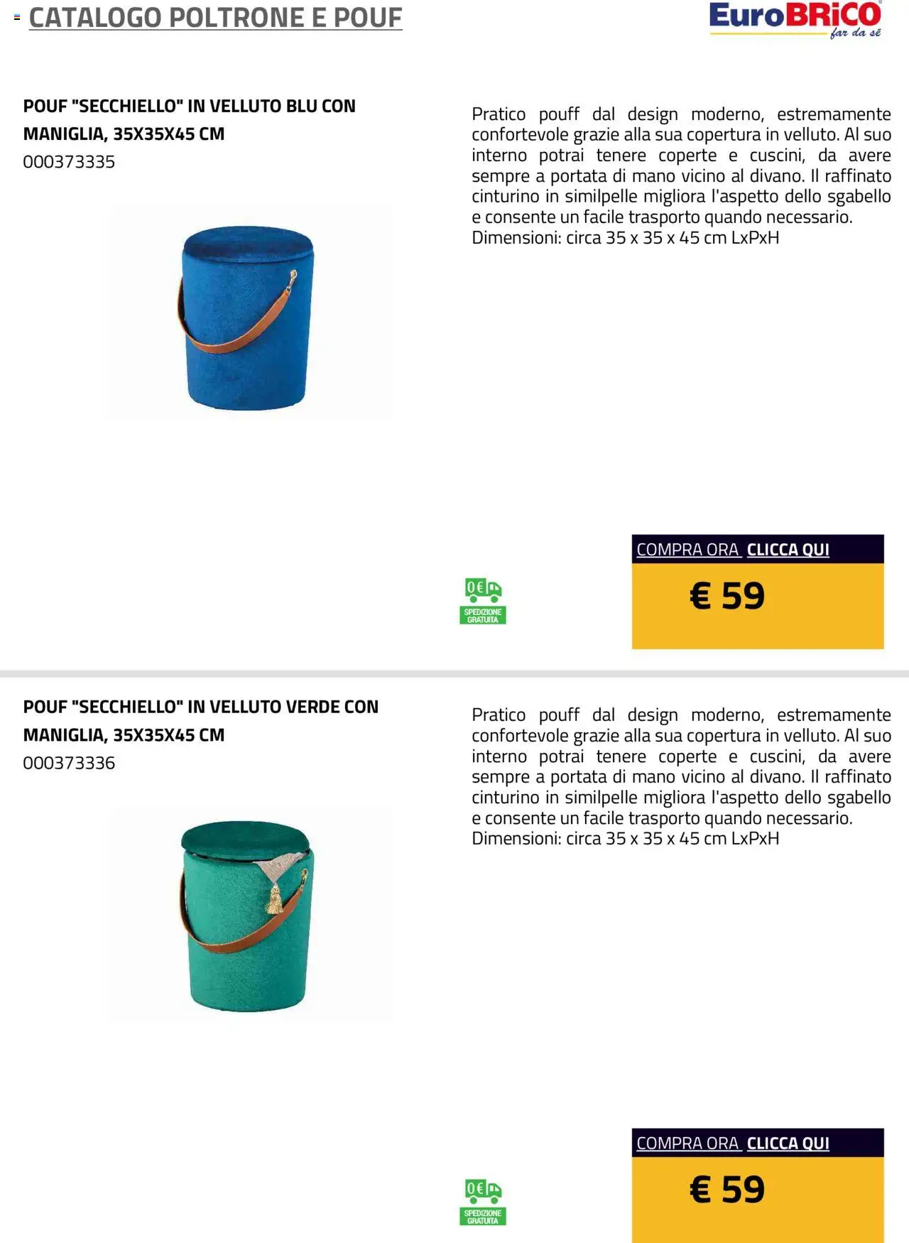 Eurobrico Poltrone e Pouf catalogo - pagina 9 - valido dal 23/07/2025