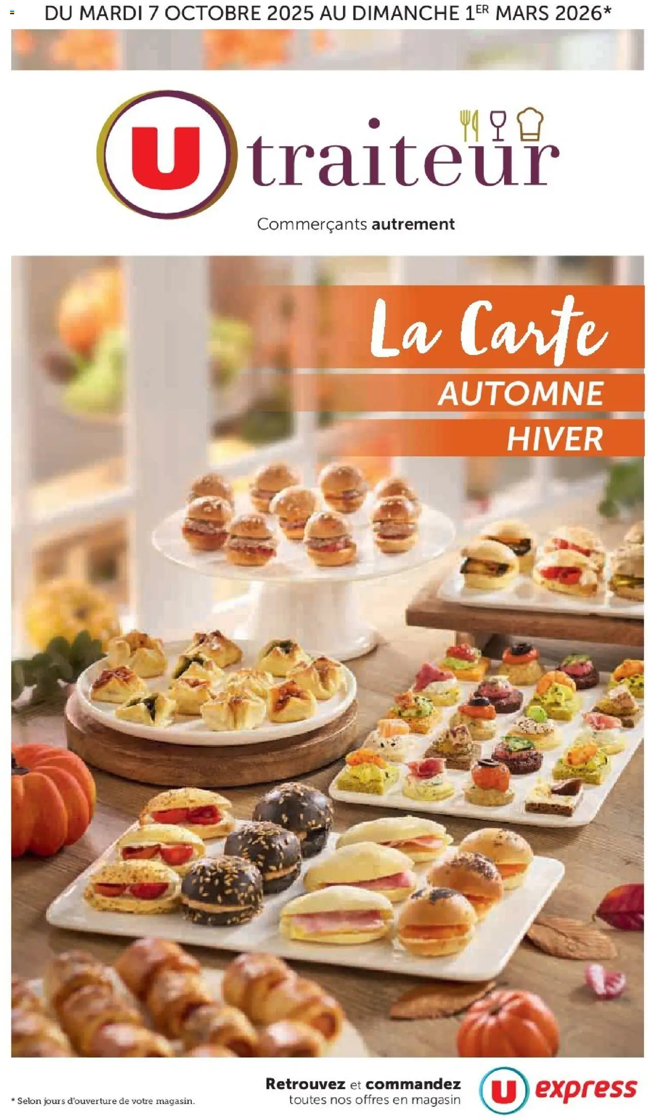 U Express - La carte Automne Hiver - page 1 - valable à partir du 07/10/2025
