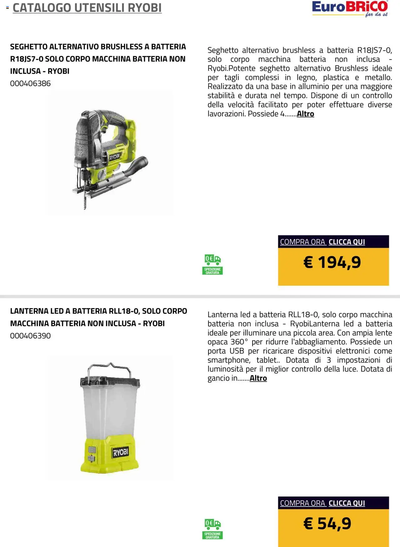 Eurobrico Utensili Ryobi catalogo - pagina 56 - valido dal 23/07/2025