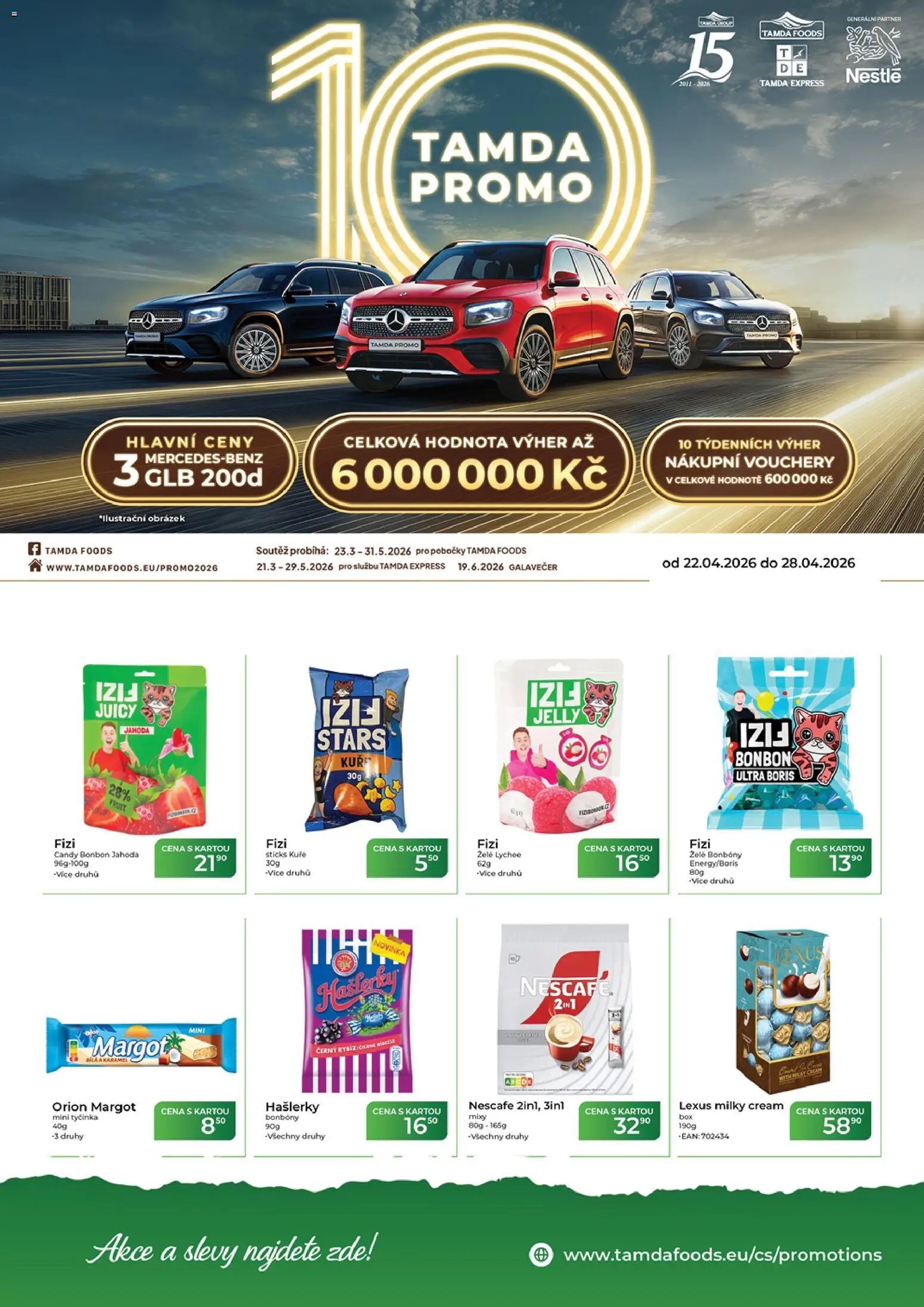 Tamda Foods leták - strana 1- platný od 22.04.2026