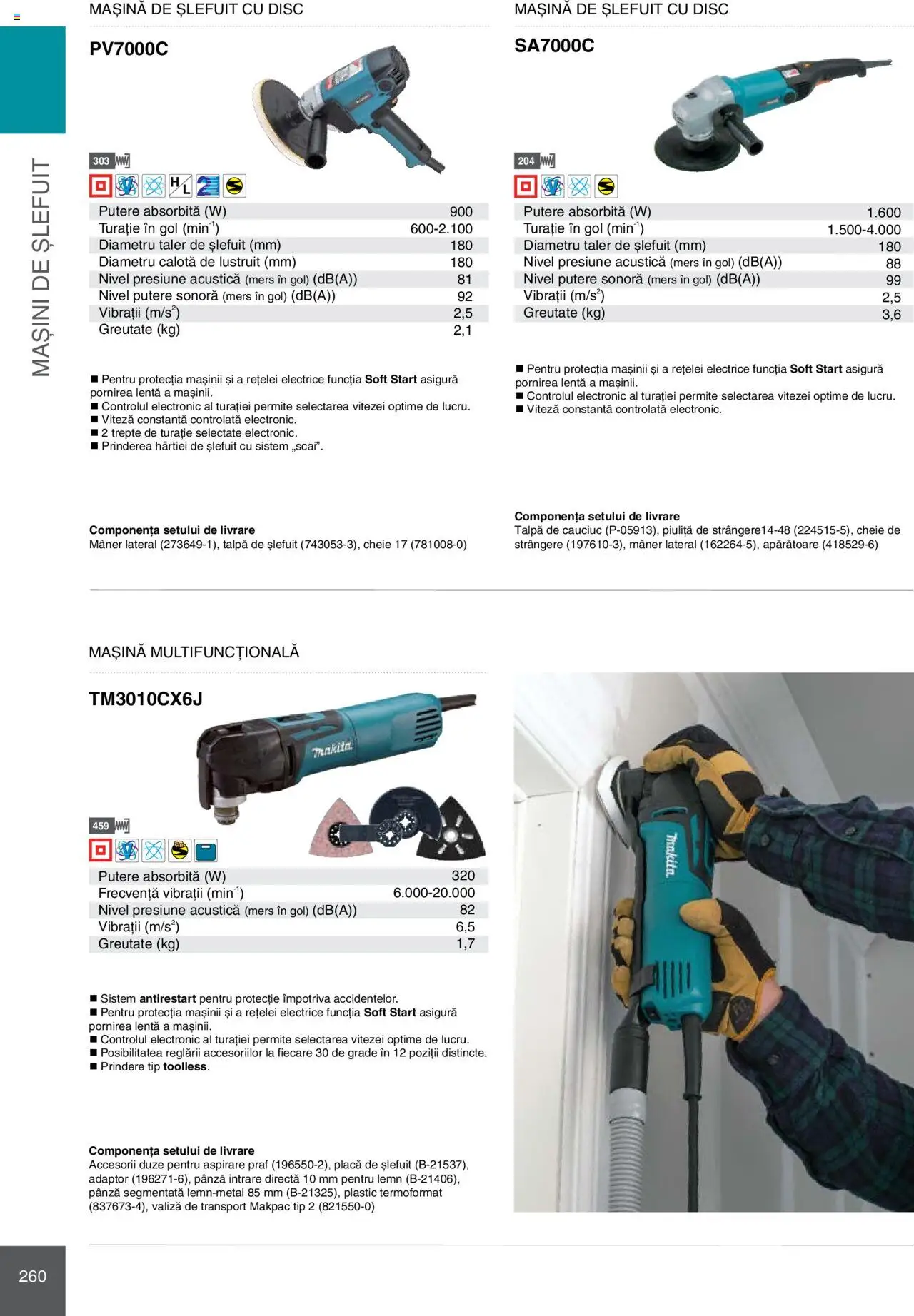 Makita catalog - Mașini Profesionale  - pagina 260- valabil de la 08.01.2025