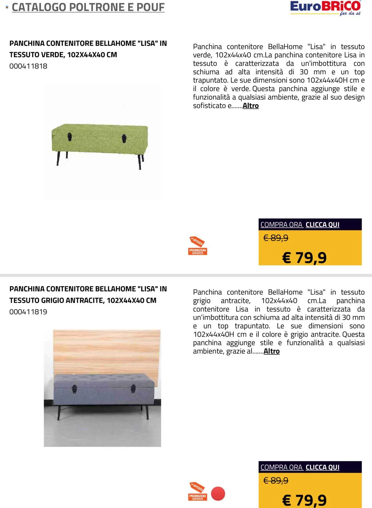Eurobrico Poltrone e Pouf catalogo - pagina 24 - valido dal 23/07/2025