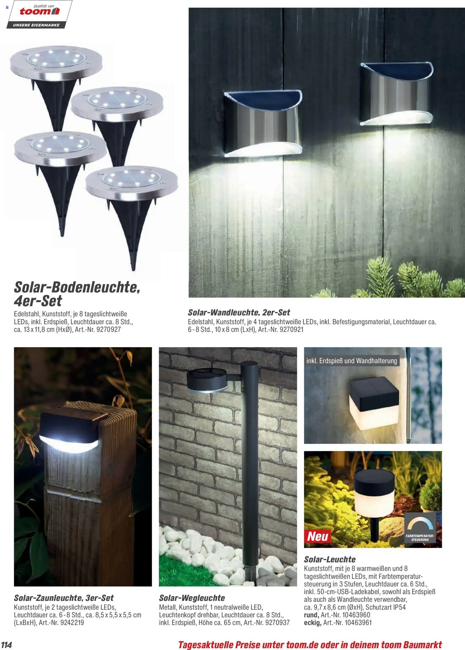 Toom Baumarkt  Gartenmöbel & Solar-Leuchten 2026 - Seite 114 - gültig ab 01.01.2026